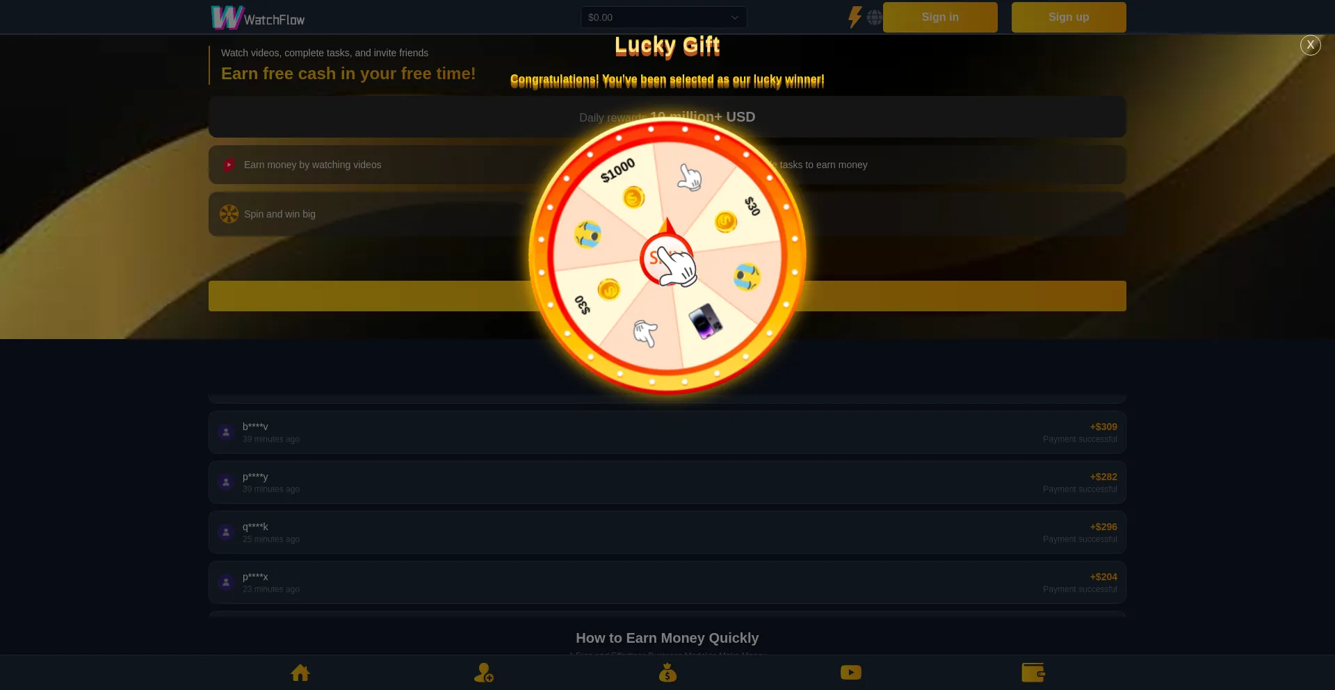 Website screenshot of Watchtflow.top