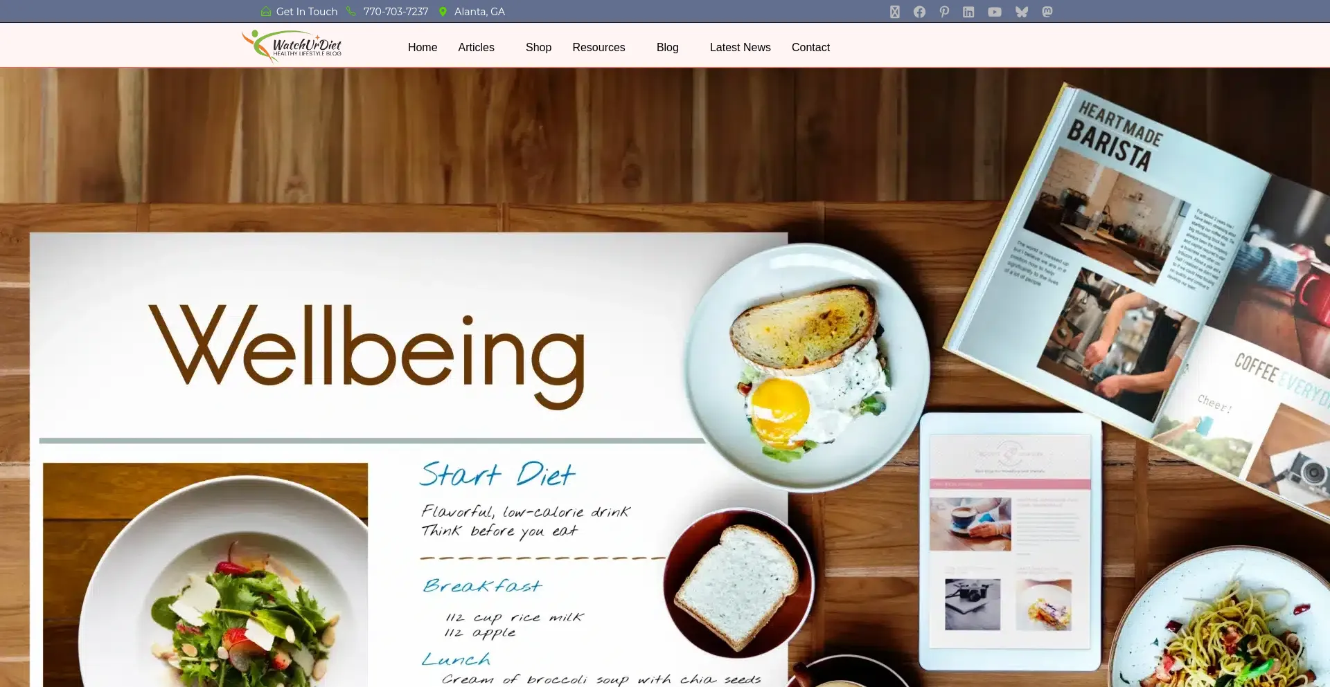 Website screenshot of Watchurdiet.com