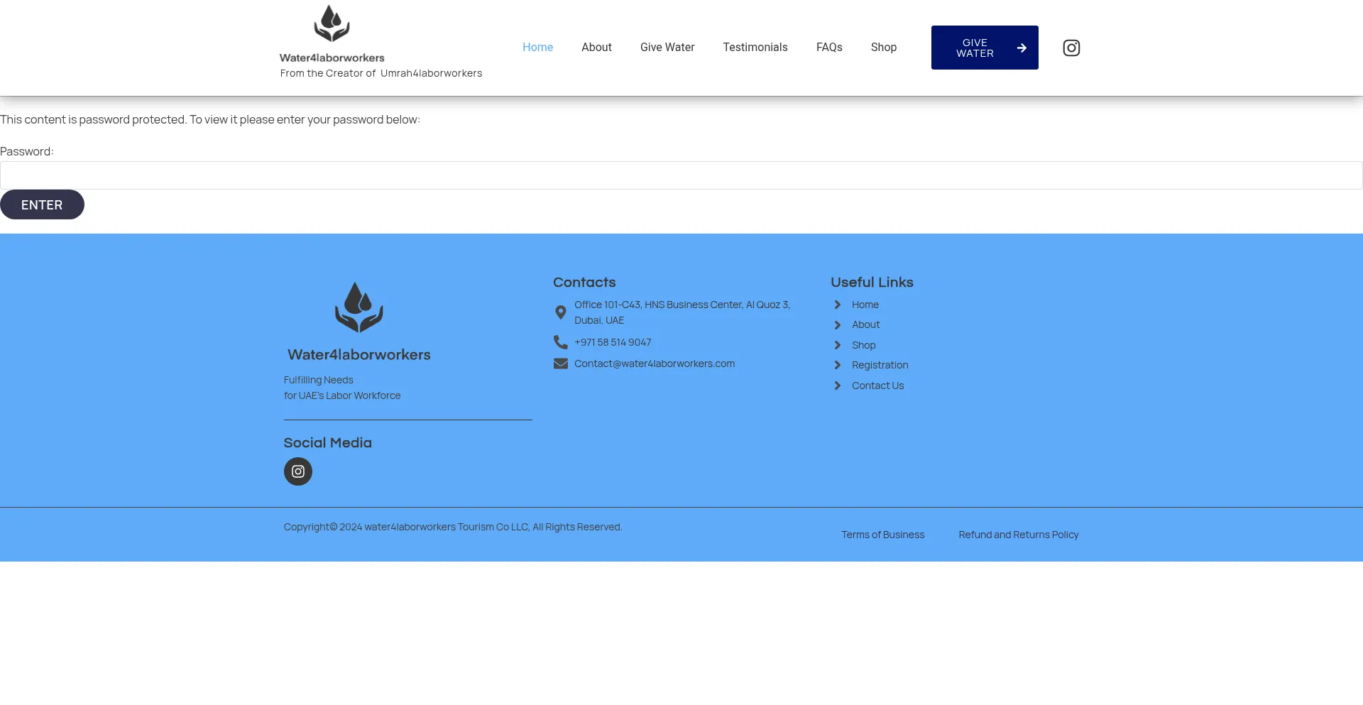 Is Water4laborworkers.com Safe?