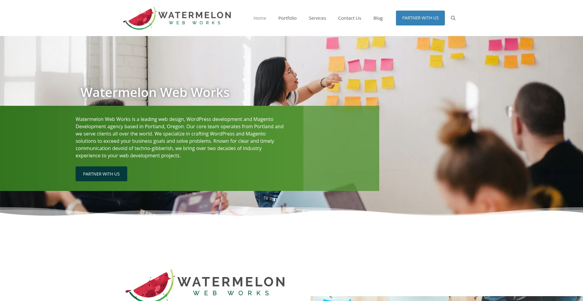 Website screenshot of Watermelonwebworks.com