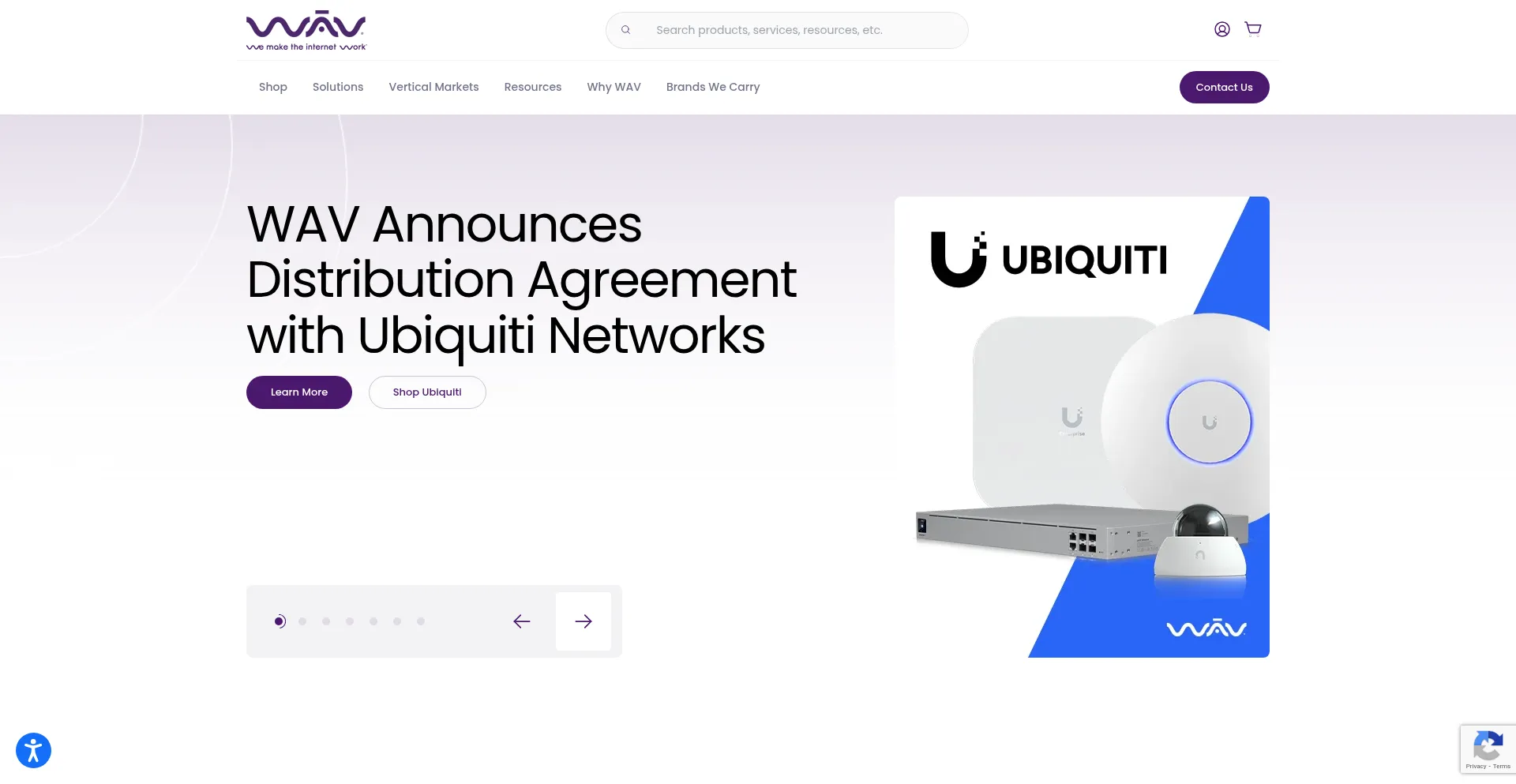 Website screenshot of Wavonline.com