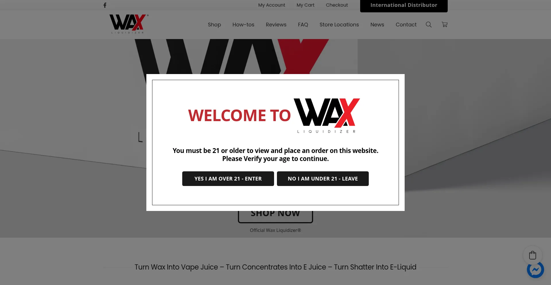 Waxliquidizer.com Screenshot