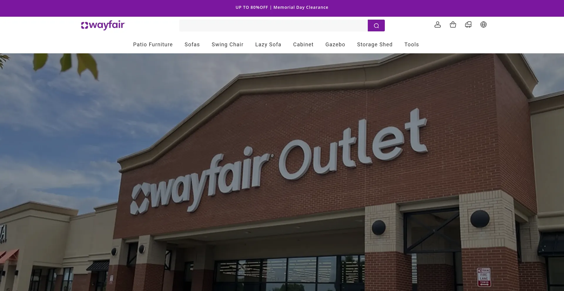 Website screenshot of Wayfairzone.shop