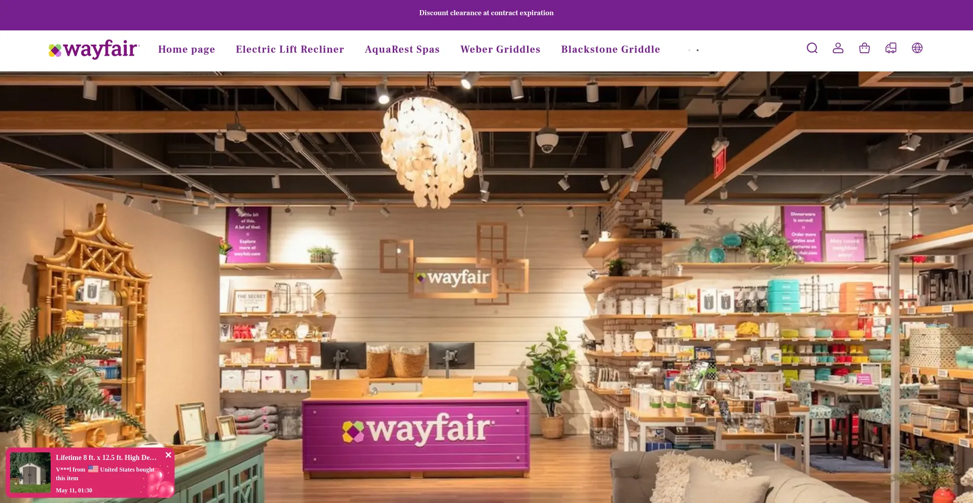 Website screenshot of Wayfiarry.com