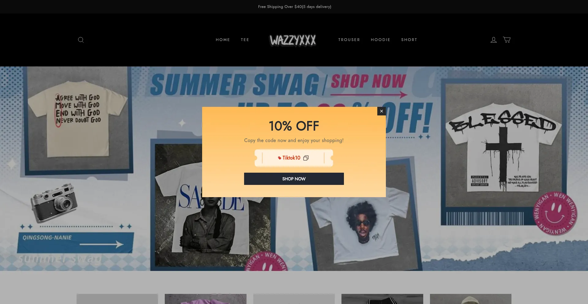Website screenshot of Wazzyxxx.com