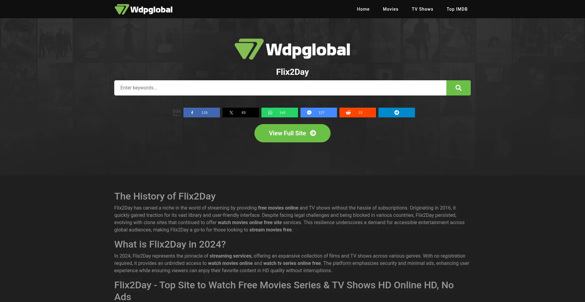 Website screenshot of Wdpglobal.com