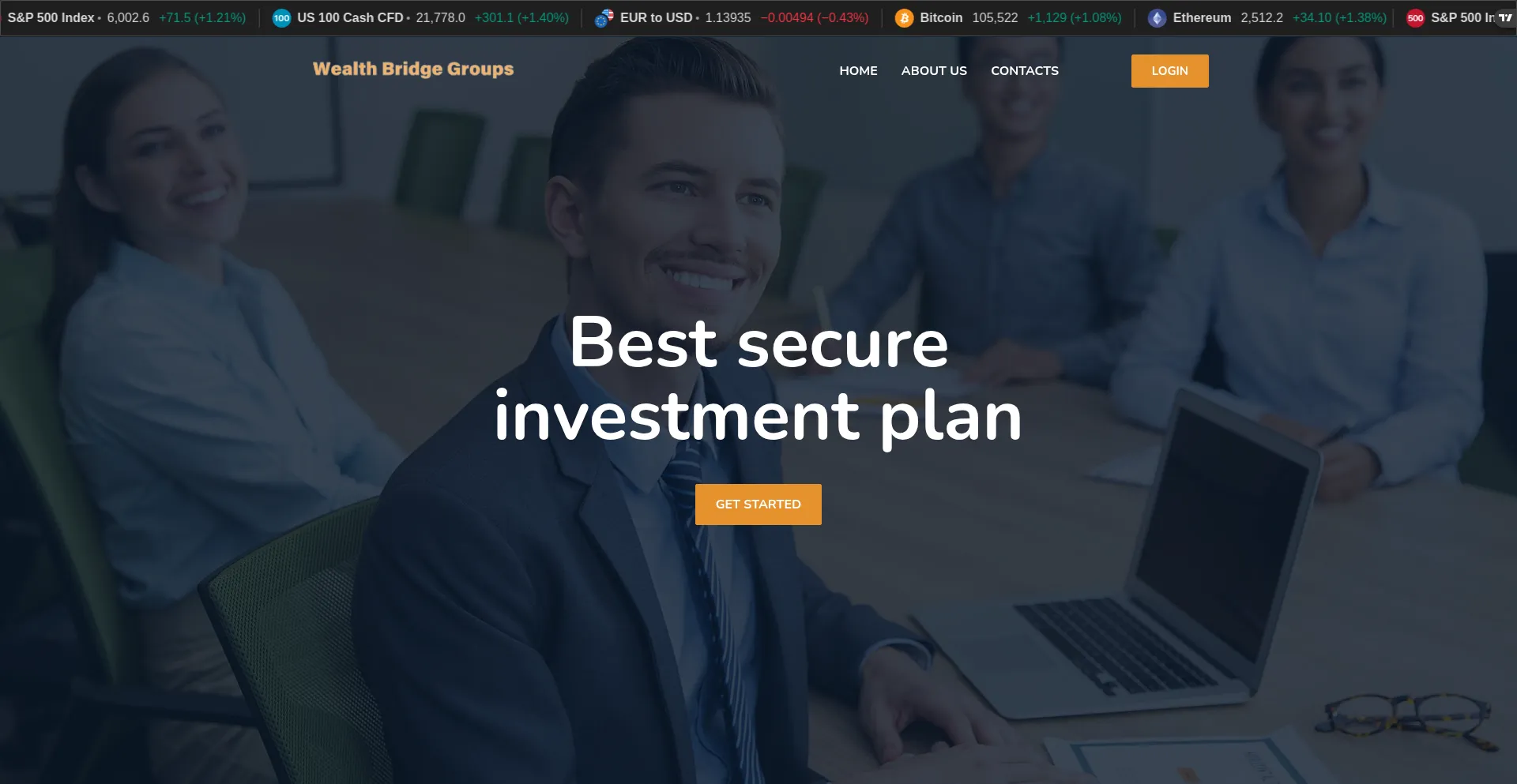 Website screenshot of Wealthbridgegroups.com