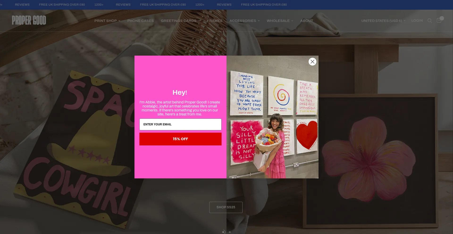 Website screenshot of Wearepropergood.com