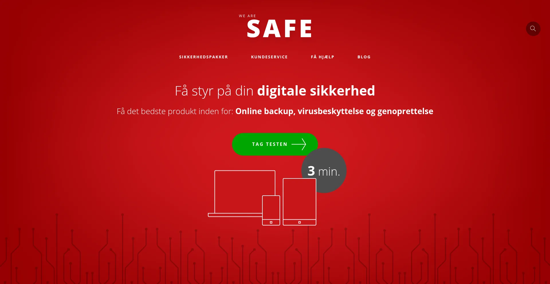 Wearesafe.dk Screenshot