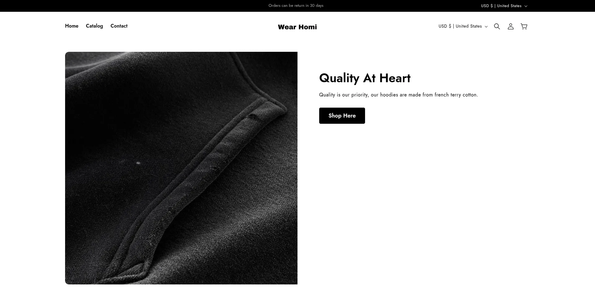 Wearhomi.com Screenshot