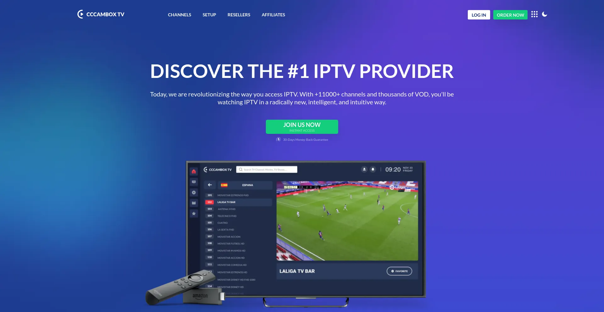Website screenshot of Web.cccambox.com