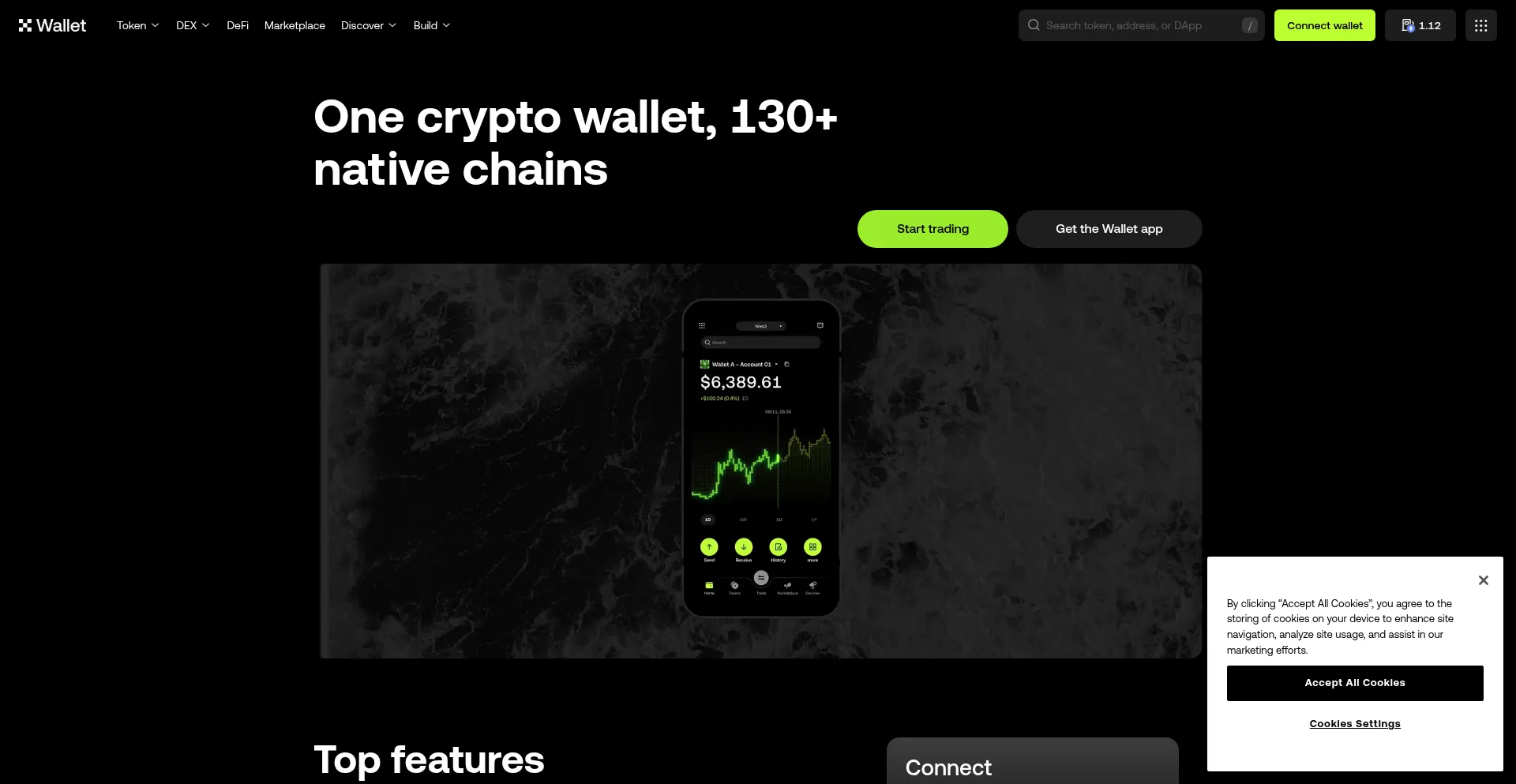 Website screenshot of Web3.okx.com