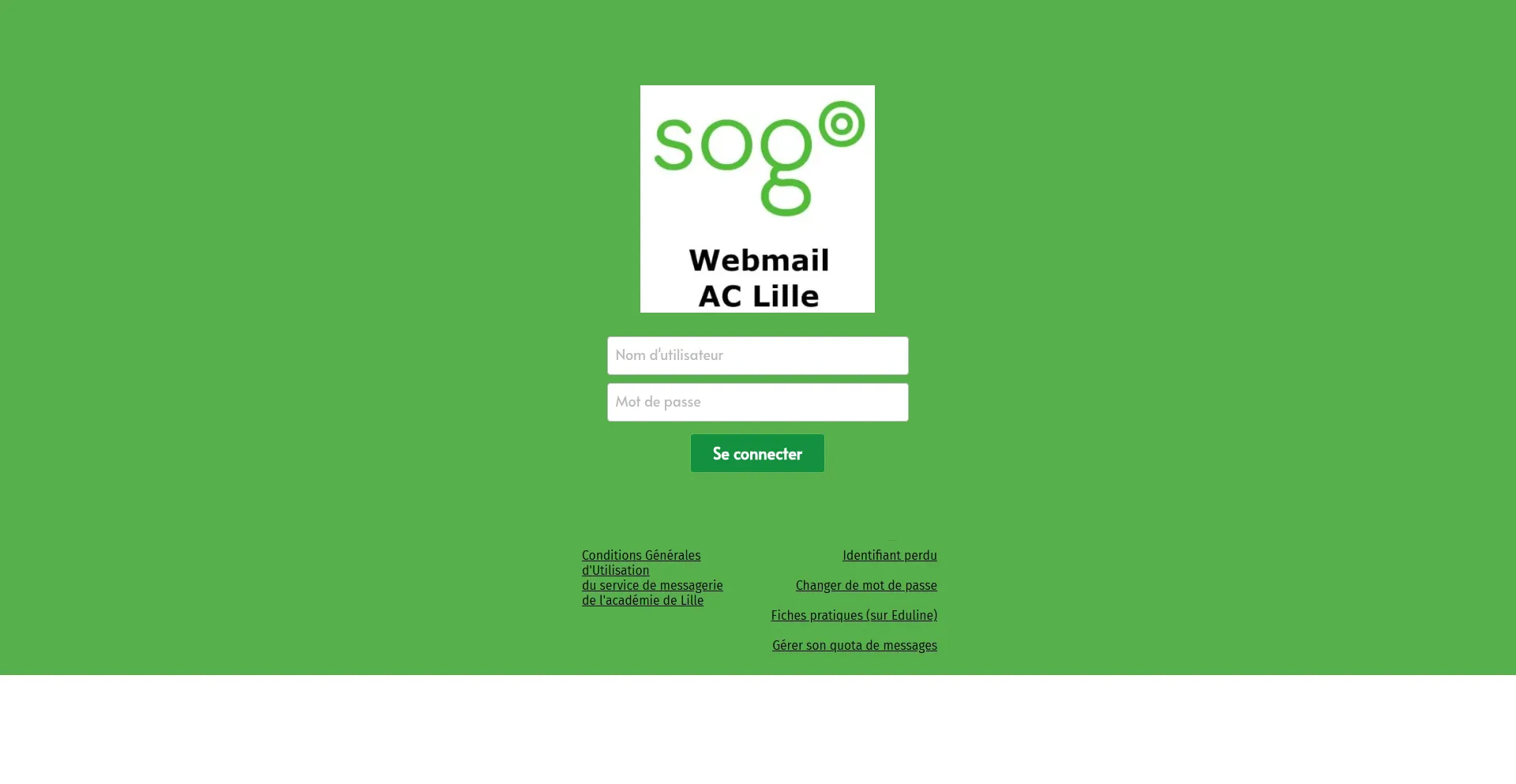 Website screenshot of Webmail-ac-lille.mystrikingly.com