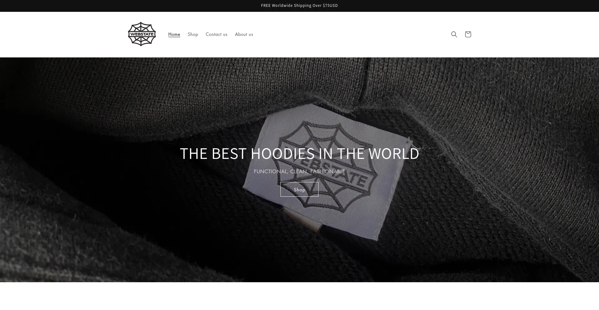 Website screenshot of Webstate.shop
