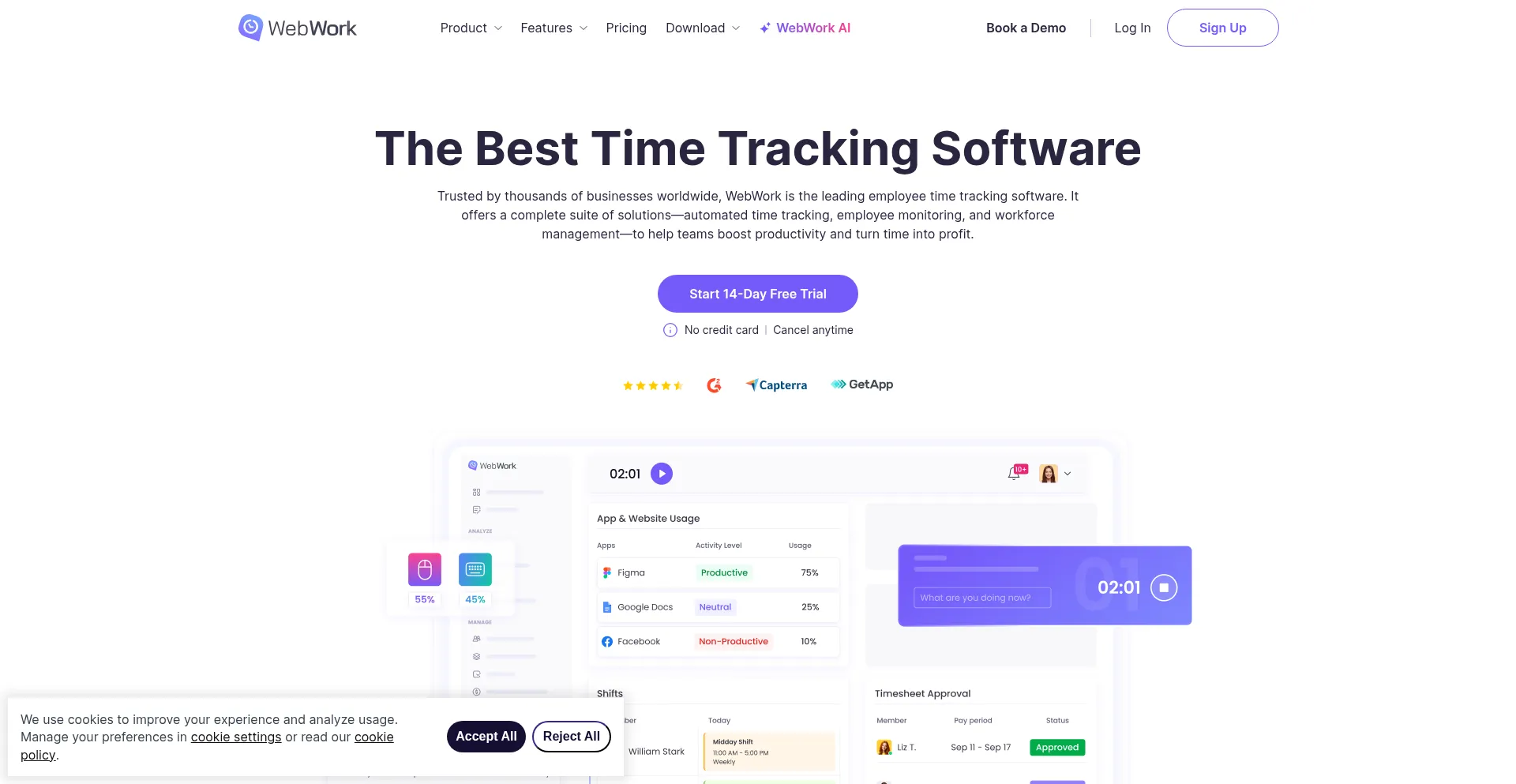 Webwork-tracker.com Screenshot