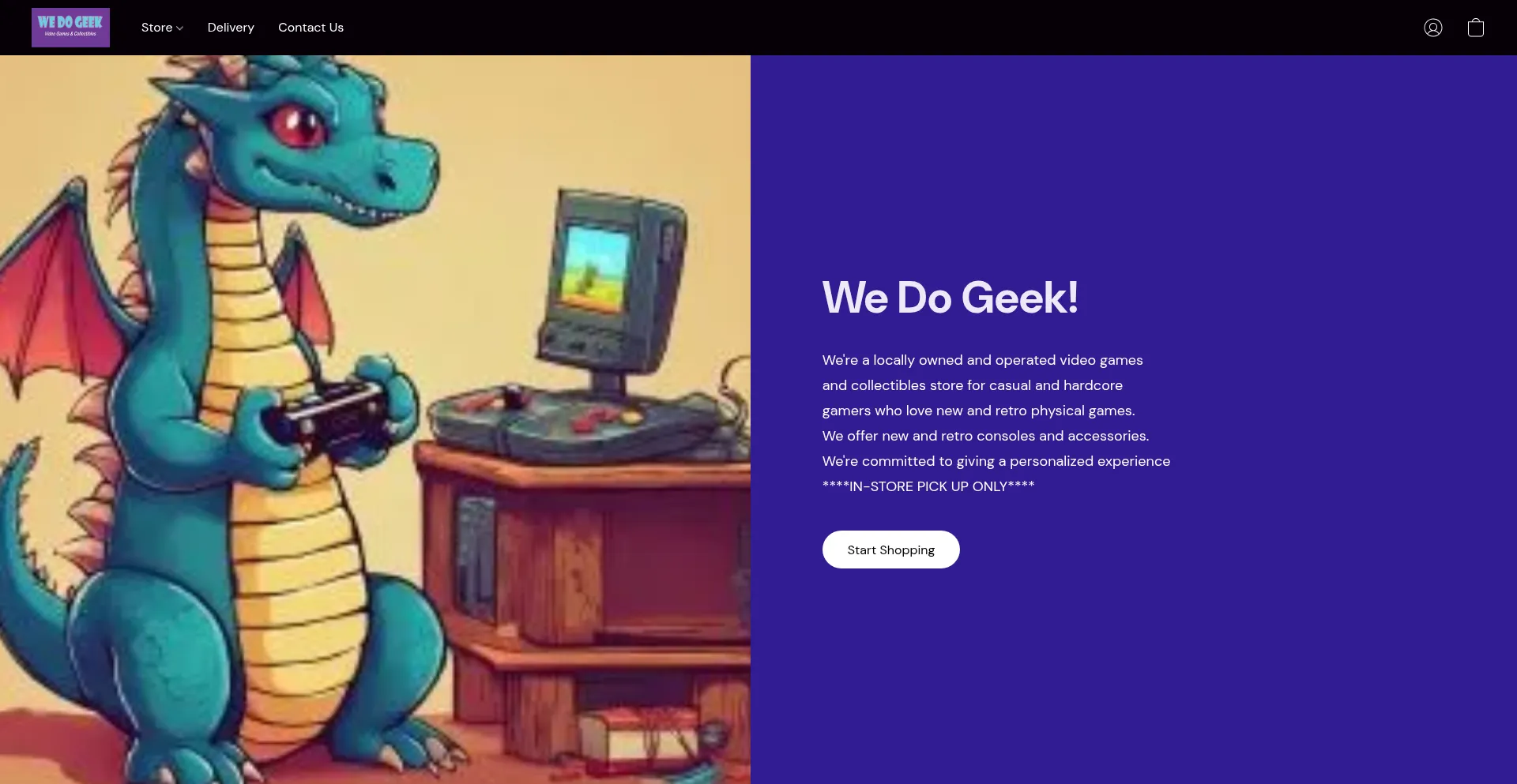Website screenshot of Wedogeek.ca