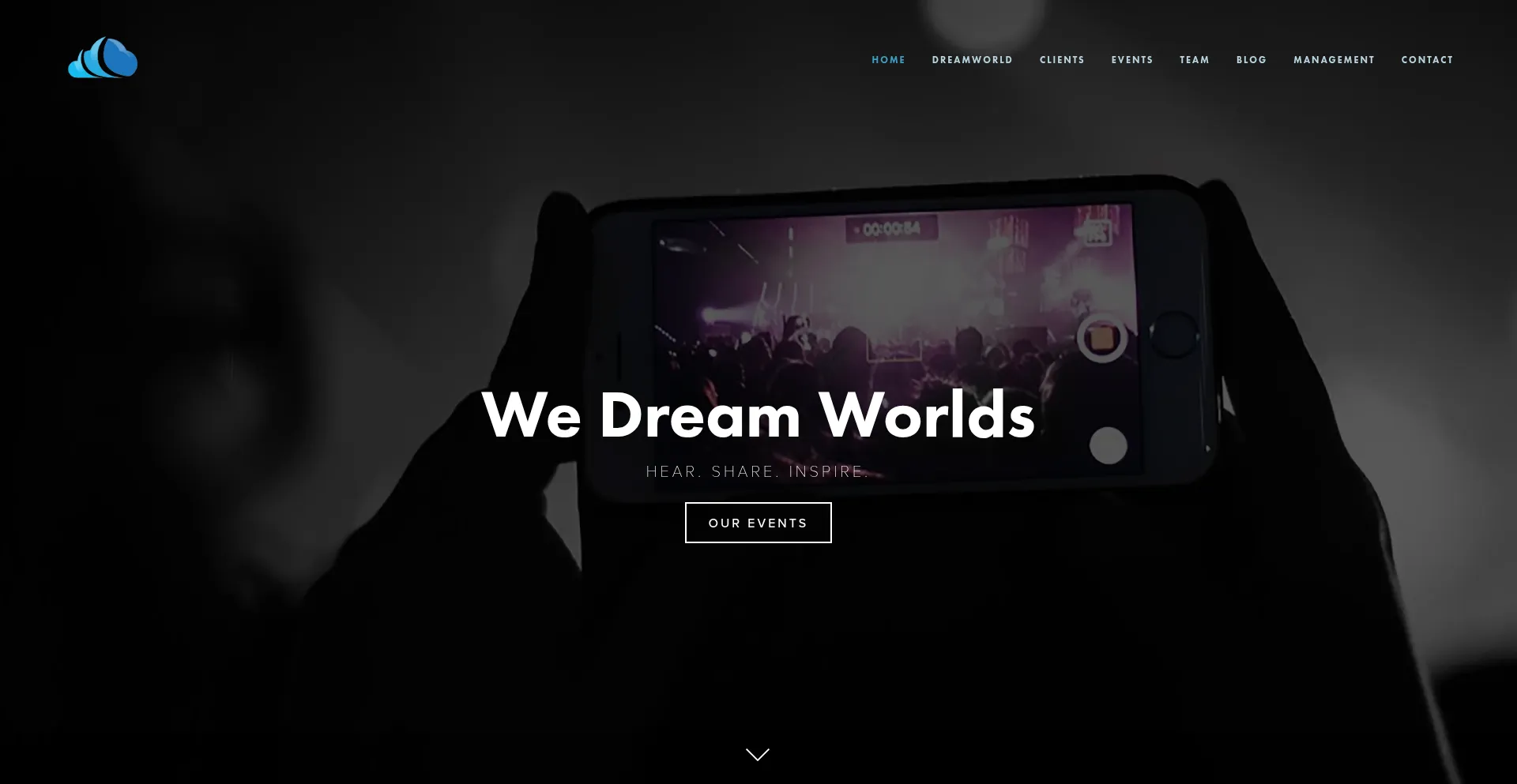 Website screenshot of Wedreamworlds.com