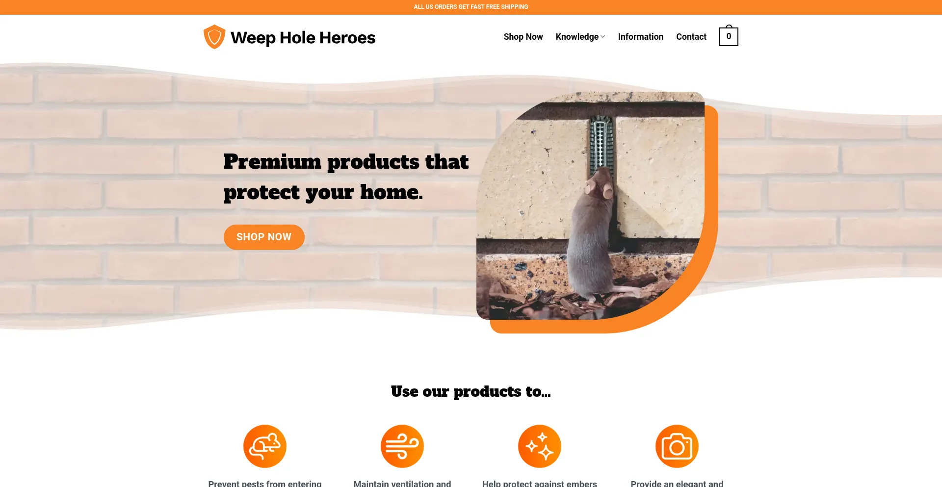 Website screenshot of Weepholeheroes.com