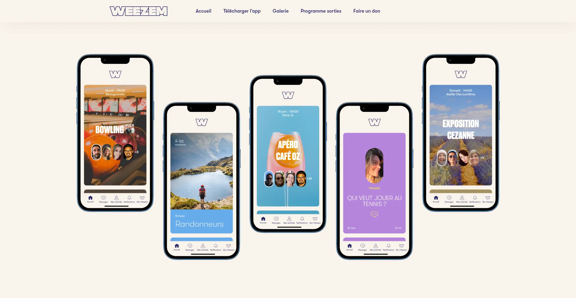 Website screenshot of Weezem.com