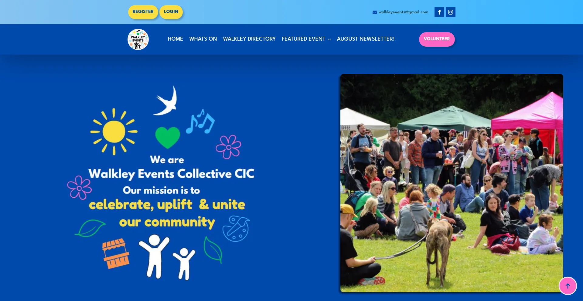 Website screenshot of Welcometowalkley.org