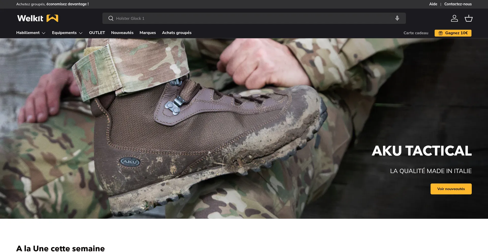 Website screenshot of Welkit.com