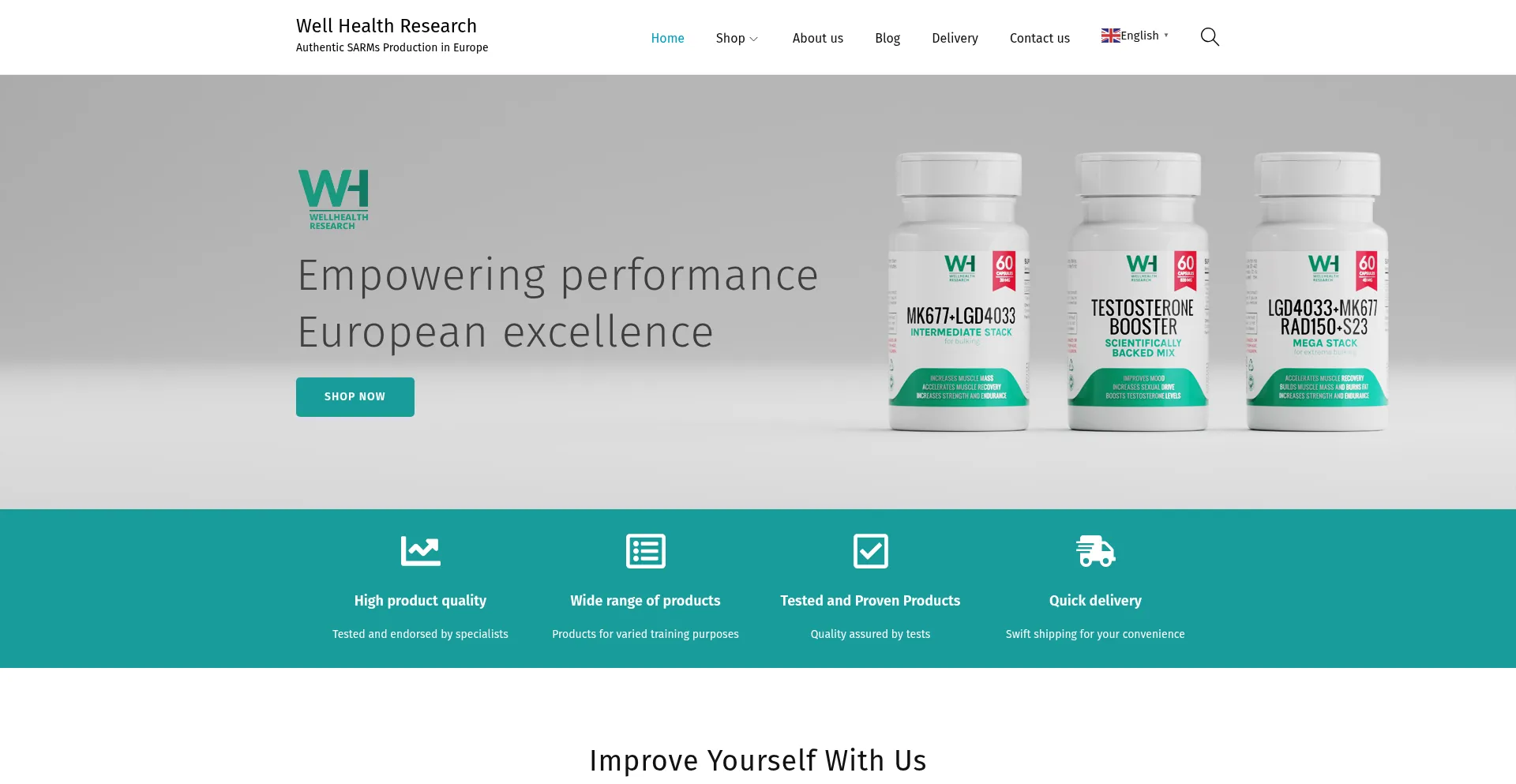 Website screenshot of Well-research.eu