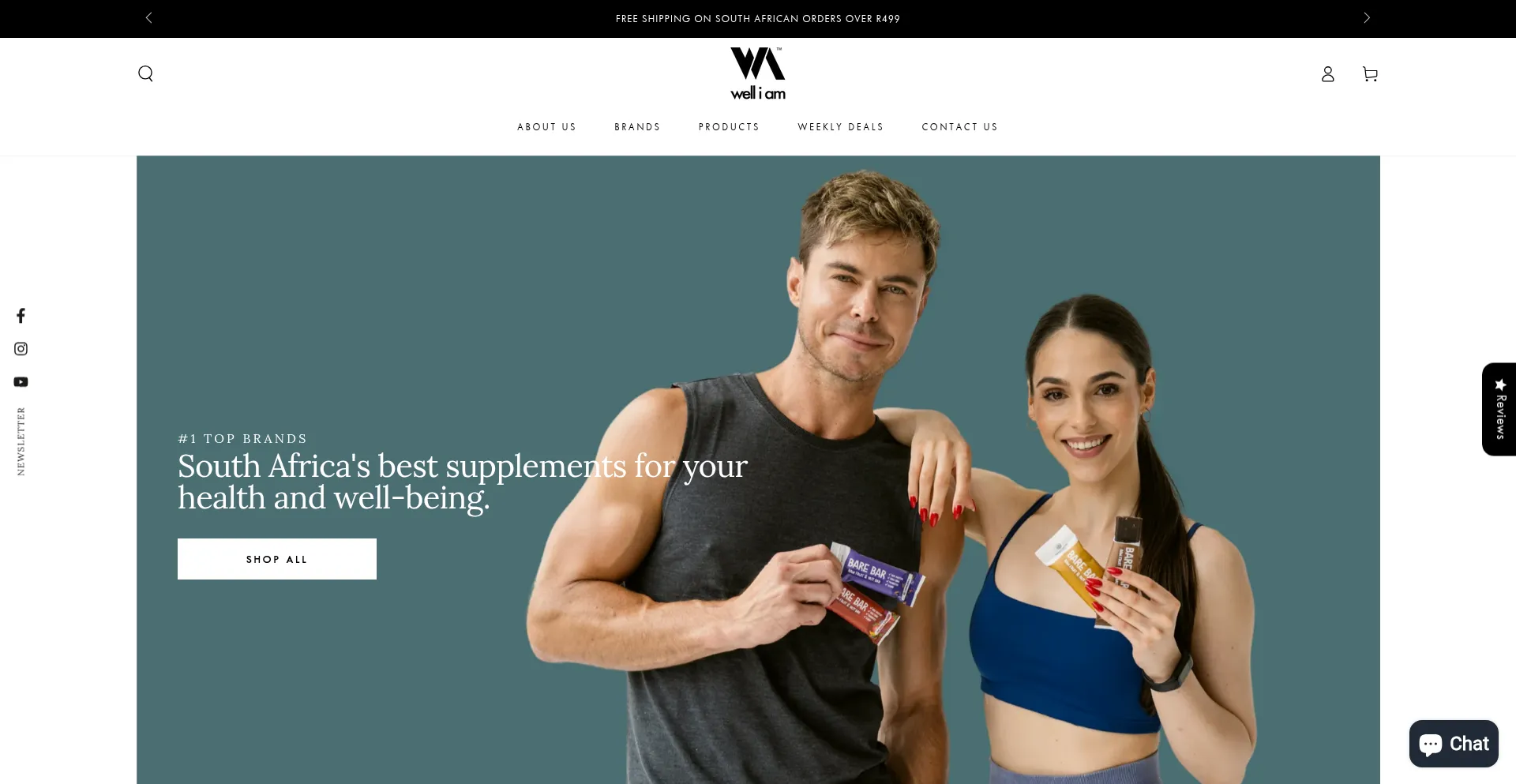 Website screenshot of Welliam.co.za