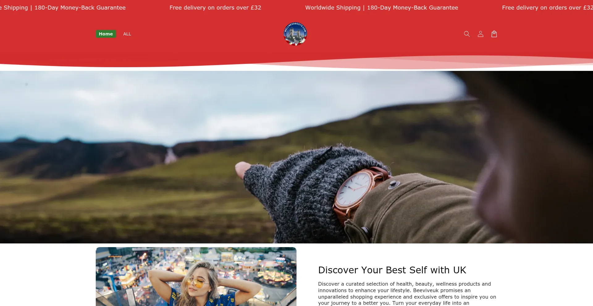 Website screenshot of Wellnessboots.com
