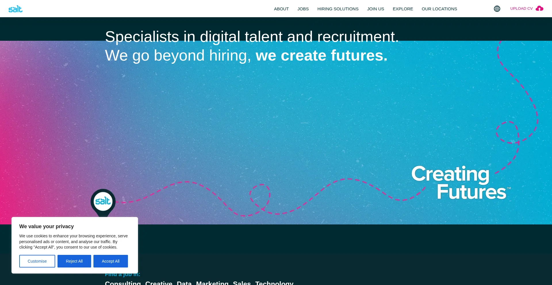 Website screenshot of Welovesalt.com