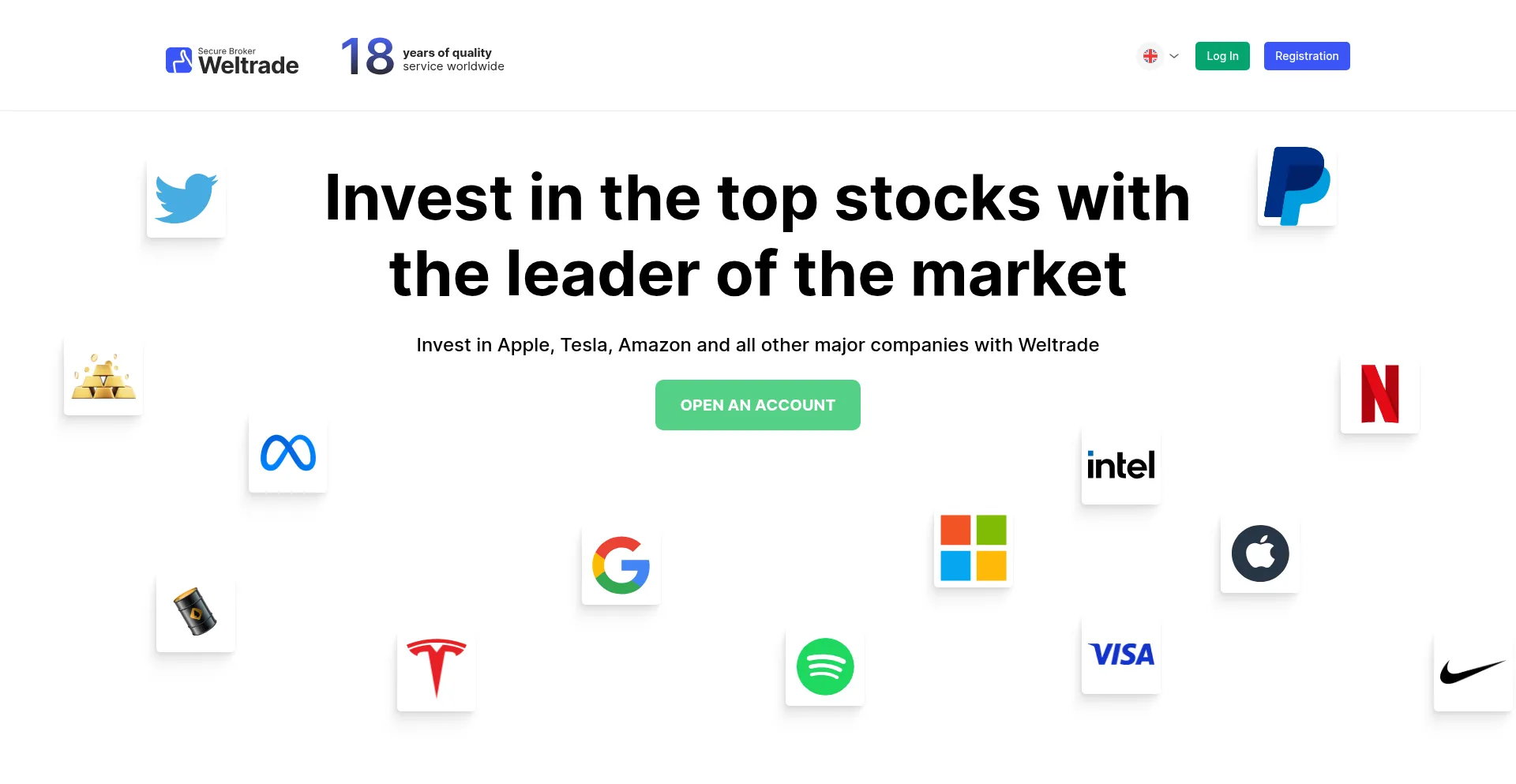 Website screenshot of Weltrade.reviews