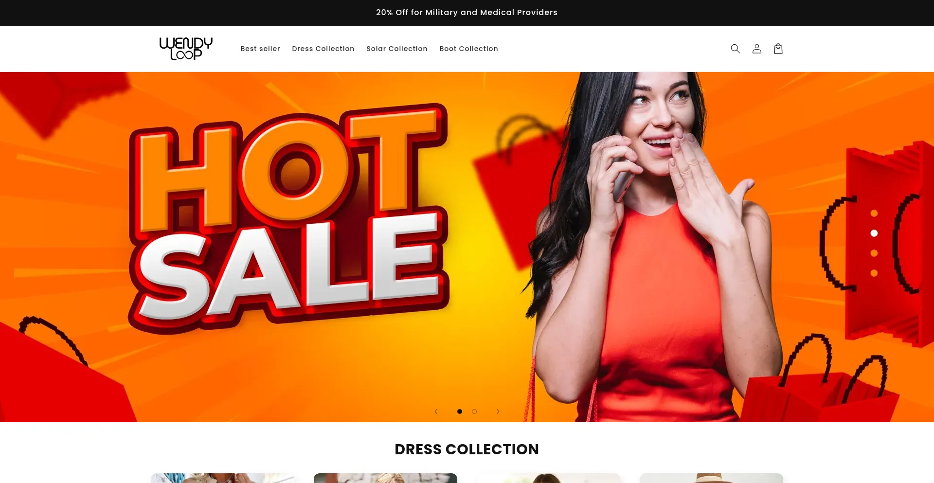 Website screenshot of Wendyloop.com
