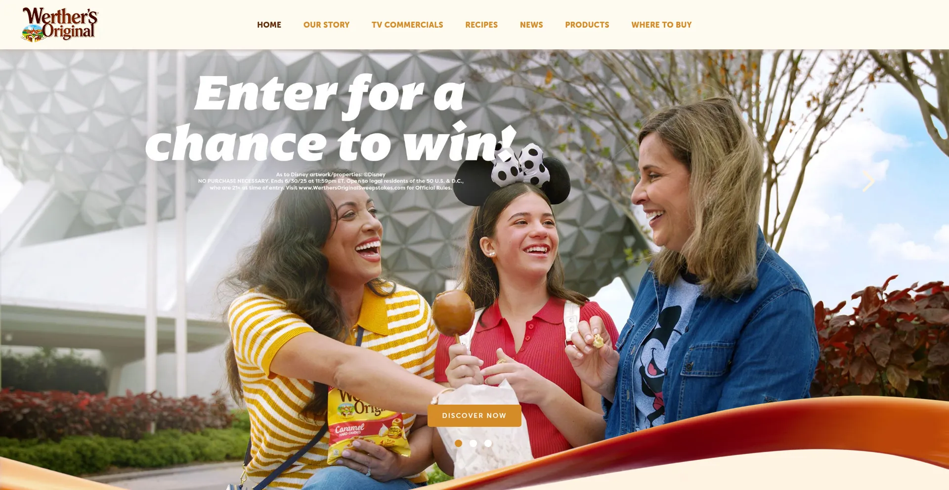 Website screenshot of Werthers-original.us