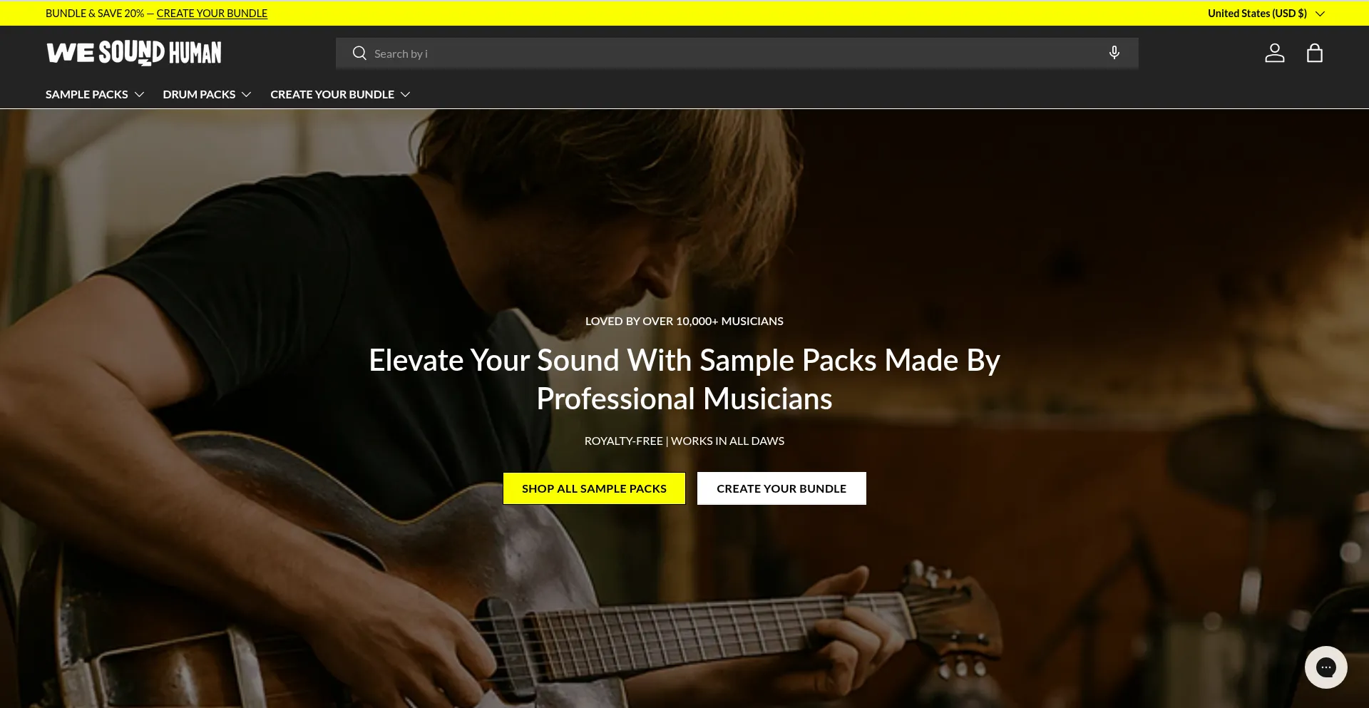Website screenshot of Wesoundhuman.com