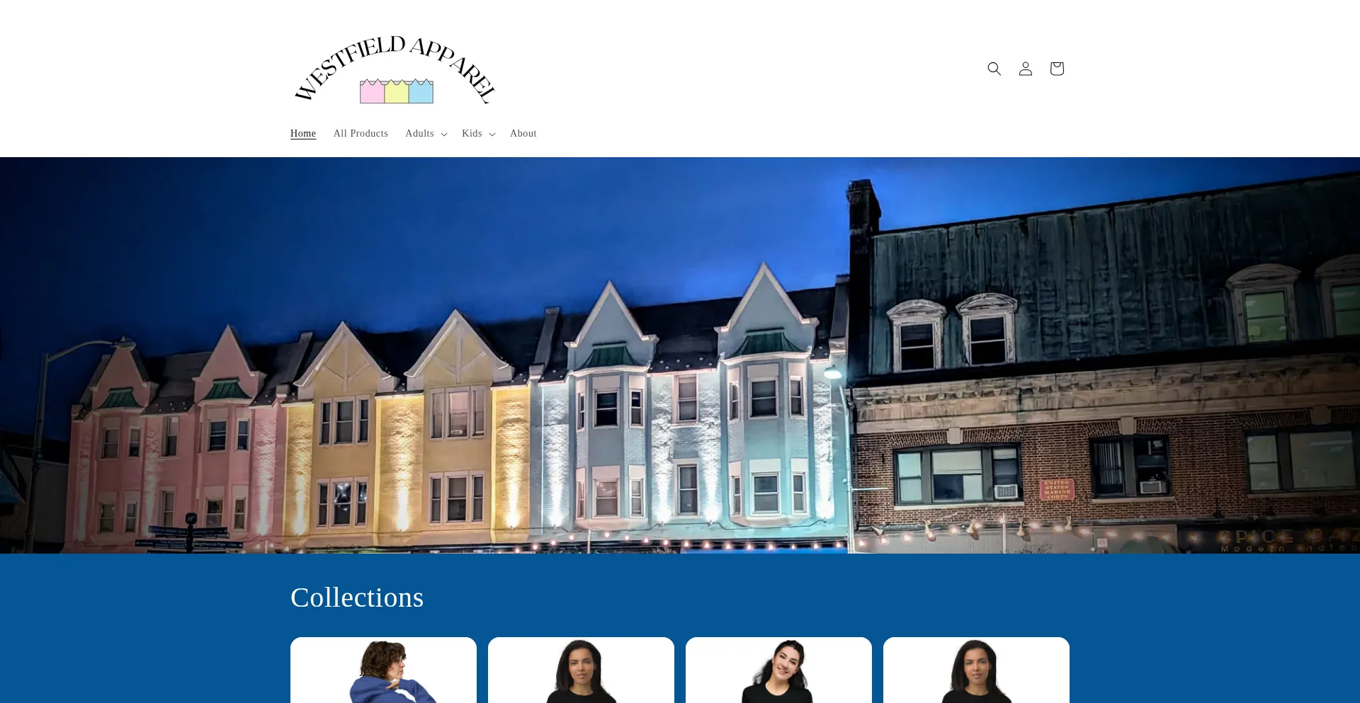 Website screenshot of Westfieldnjapparel.com