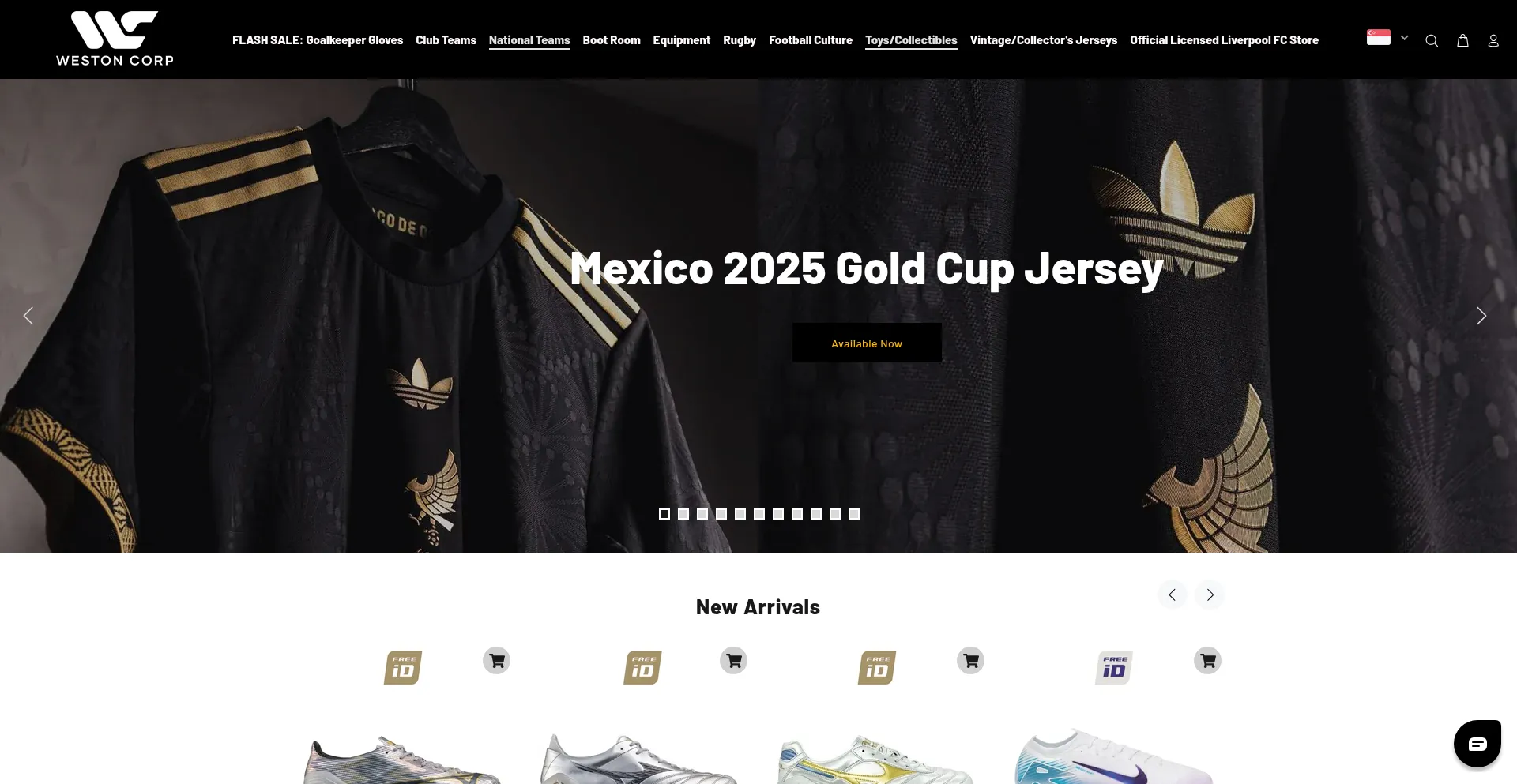 Website screenshot of Weston.com.sg