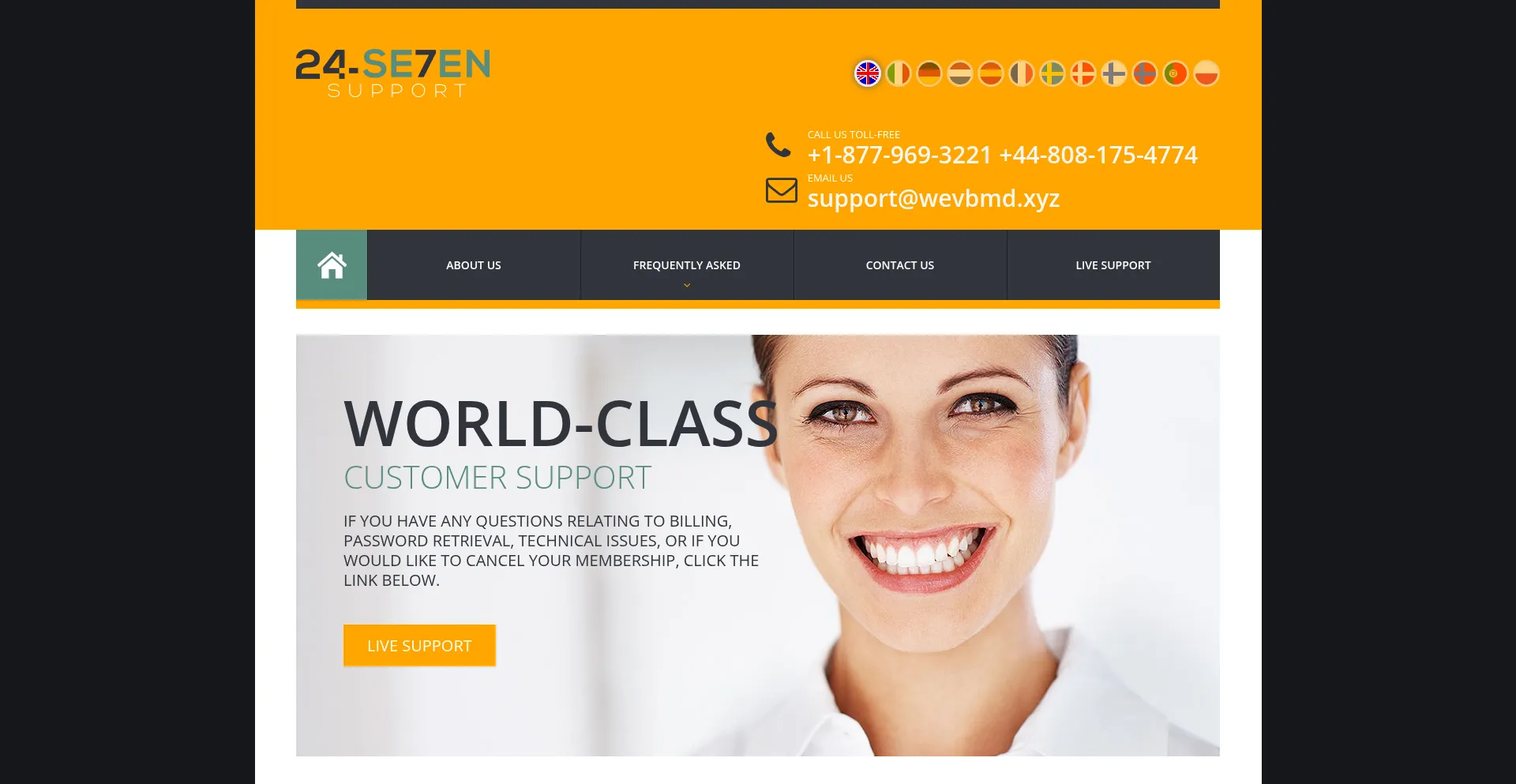 Website screenshot of Wevbmd.xyz