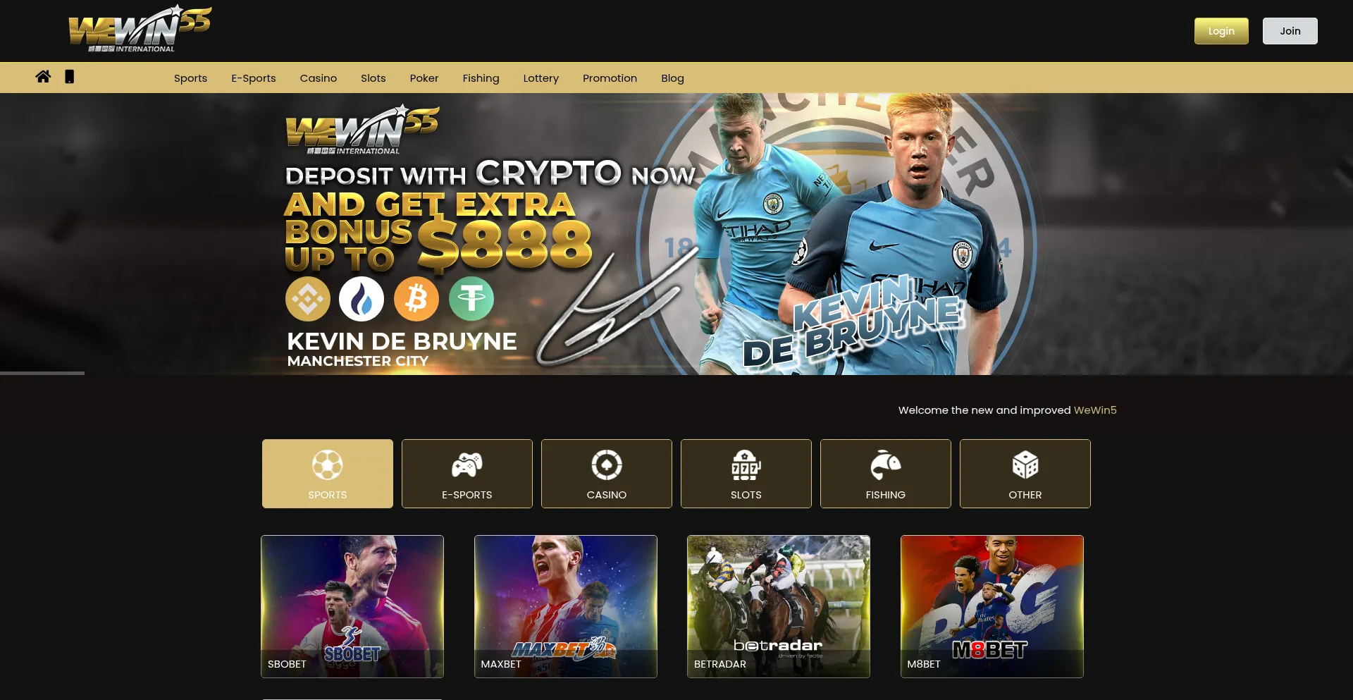 Website screenshot of Wewin55best.com