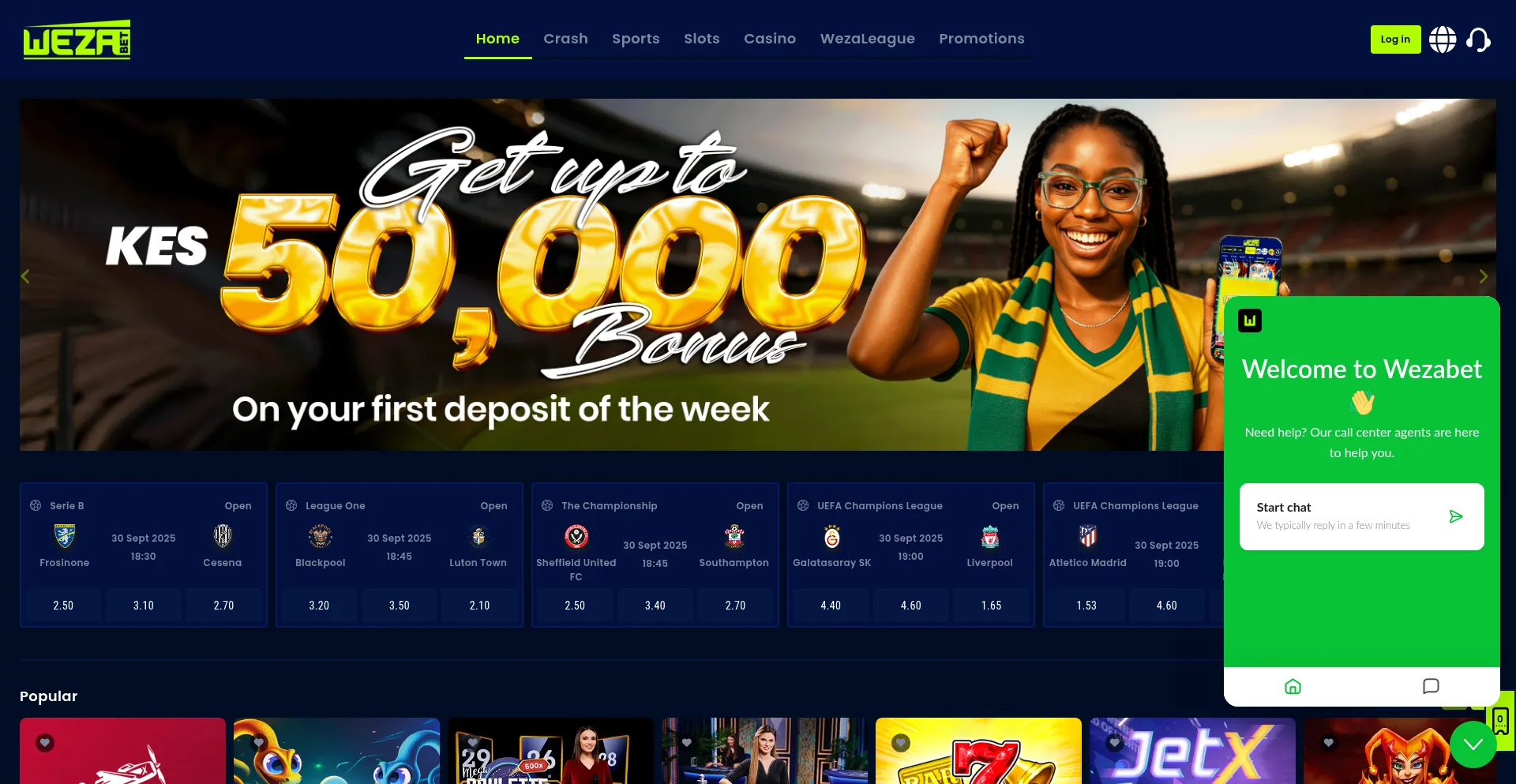 Wezabet.com Screenshot