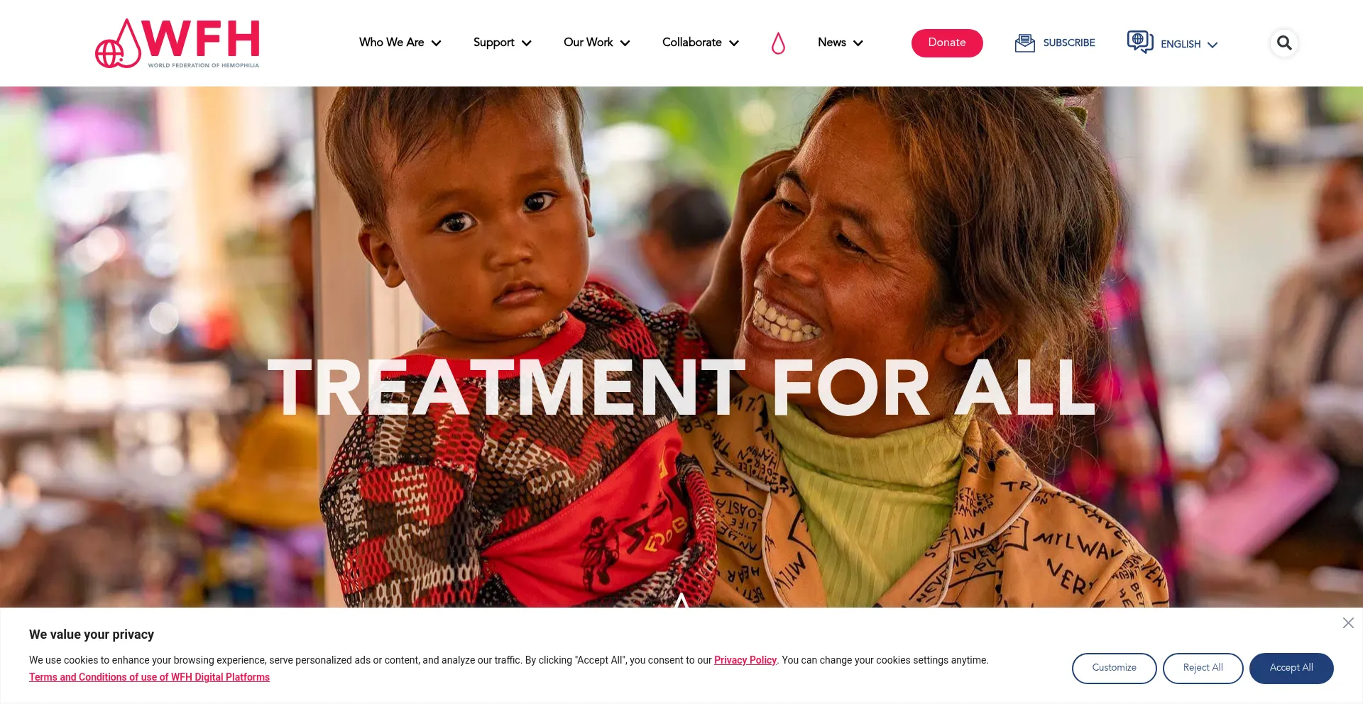 Website screenshot of Wfh.org