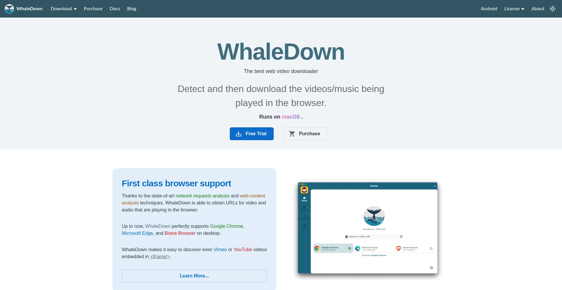 Whaledown.com Screenshot