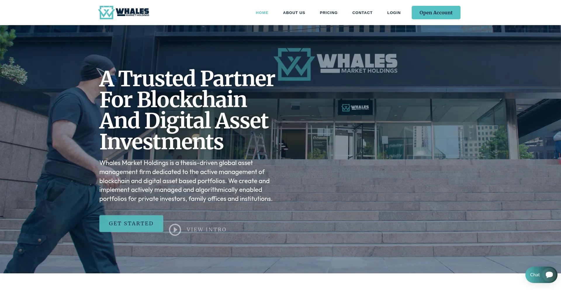 Website screenshot of Whalesmarketholdings.com