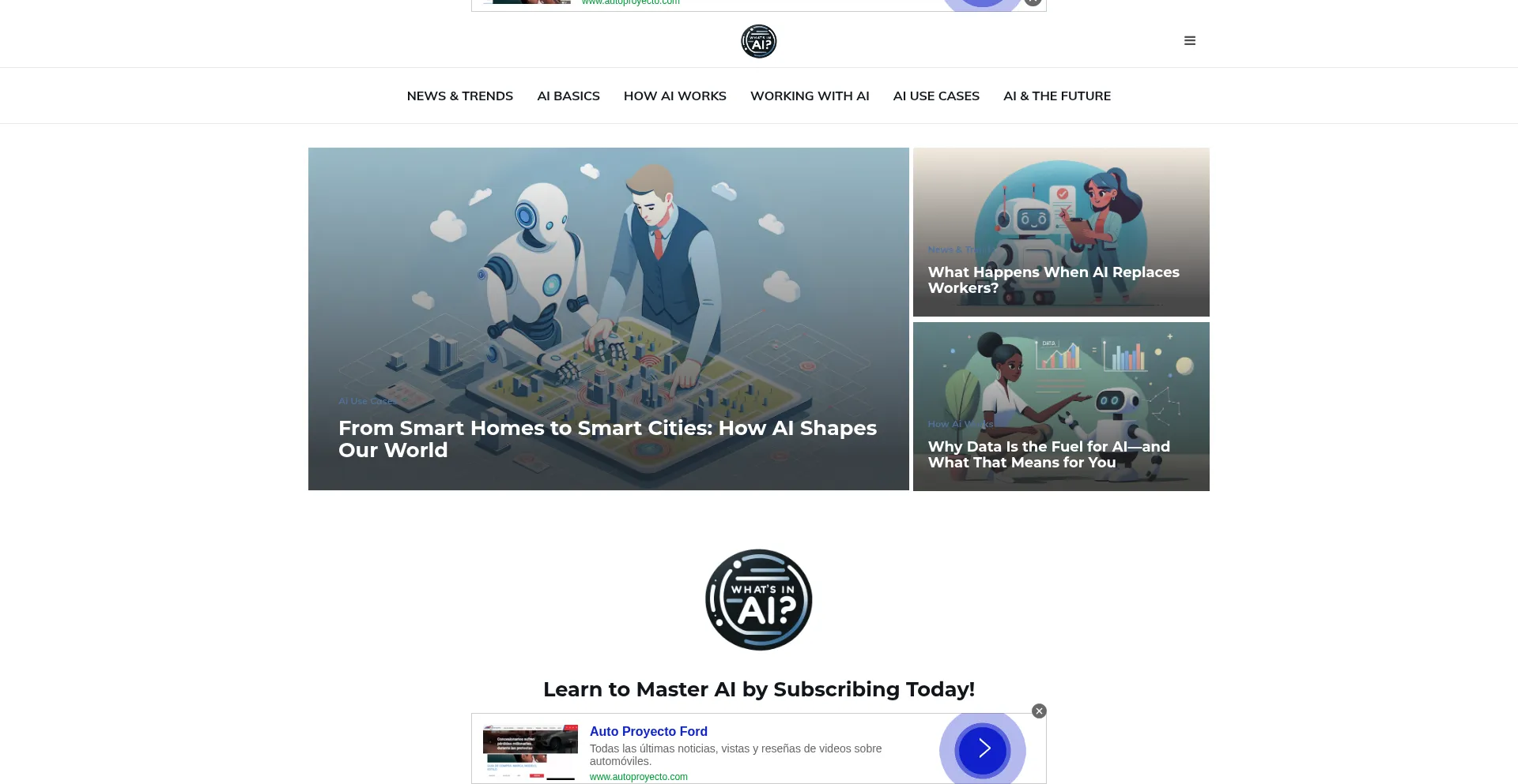 Website screenshot of Whatsinai.com