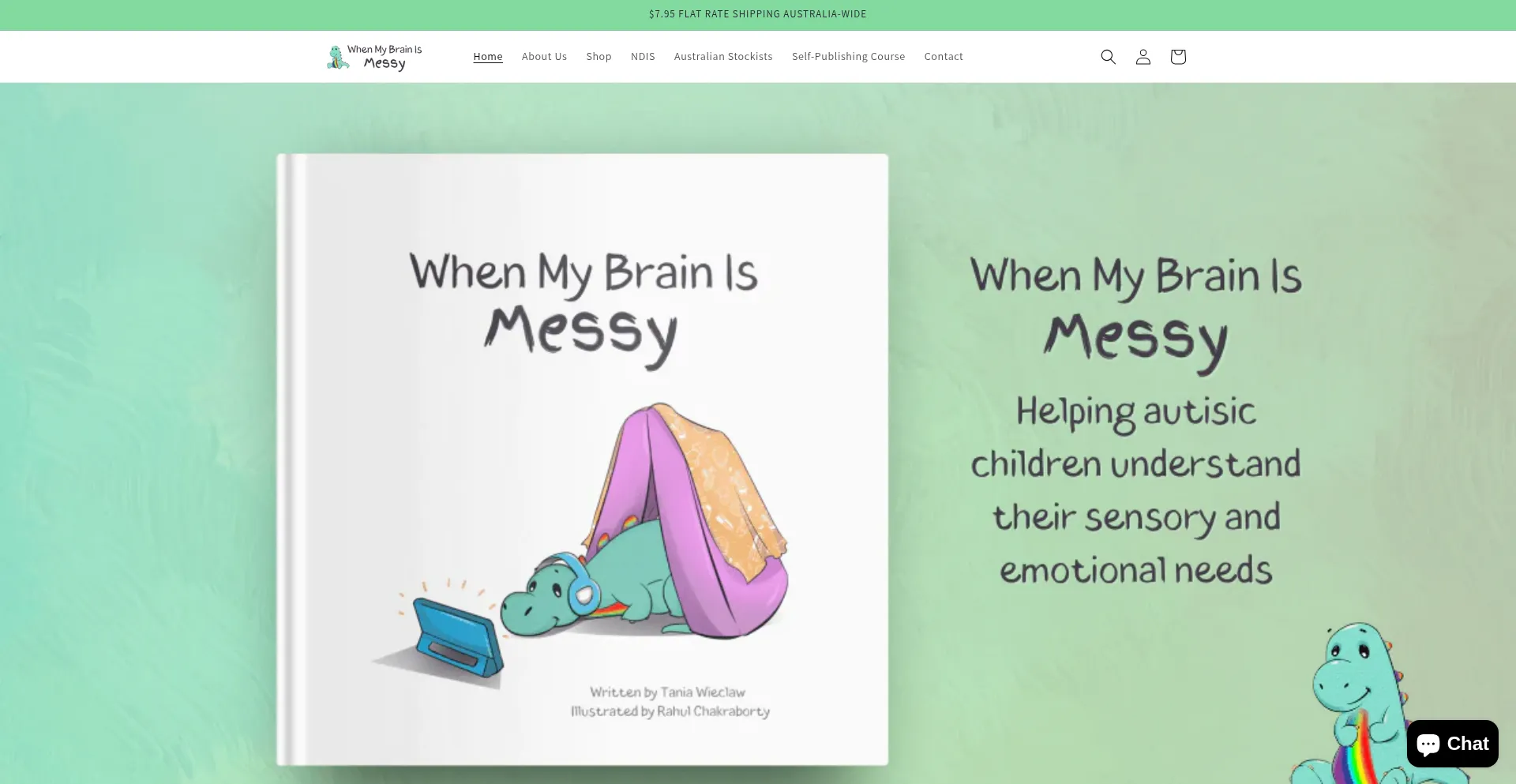 Website screenshot of Whenmybrainismessy.com.au