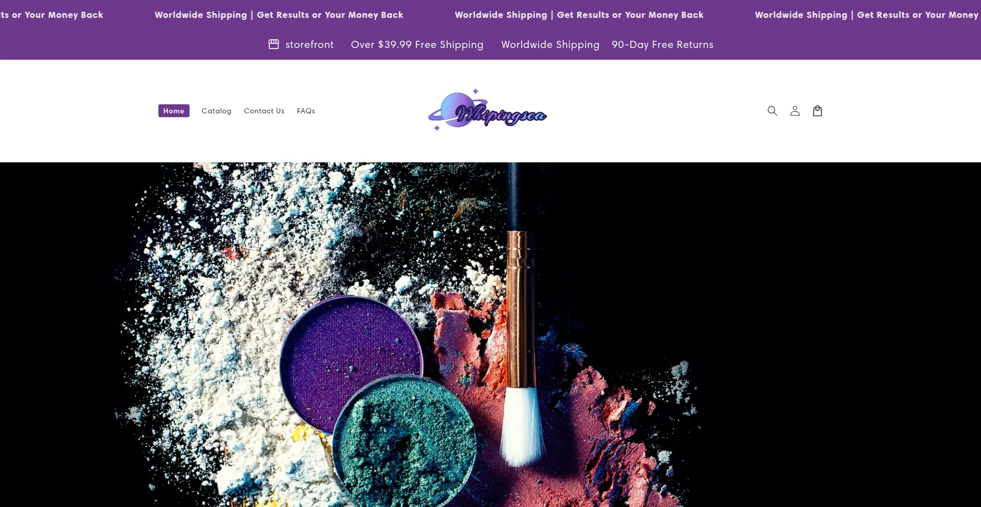 Website screenshot of Whipingsea.com