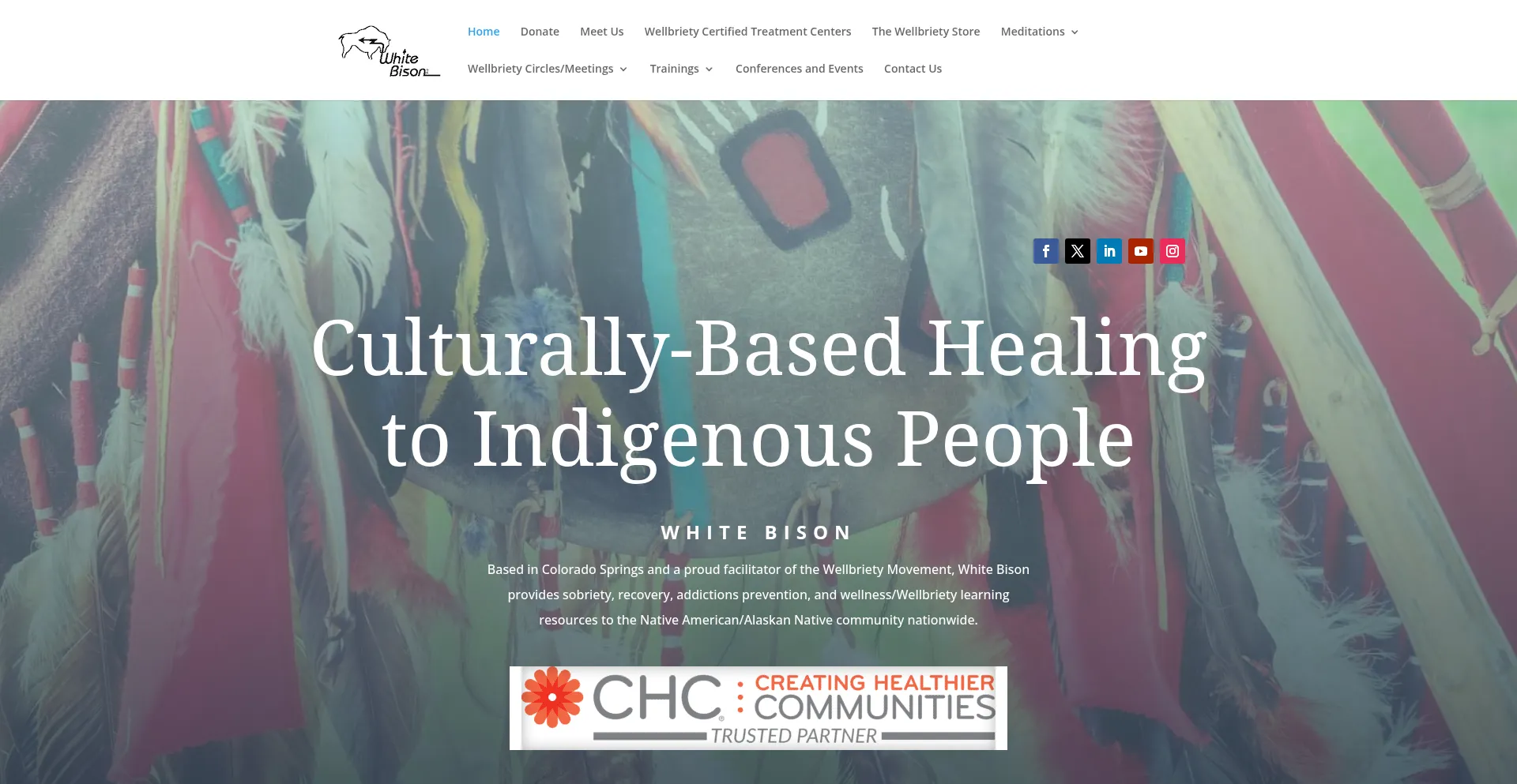 Website screenshot of Whitebison.org