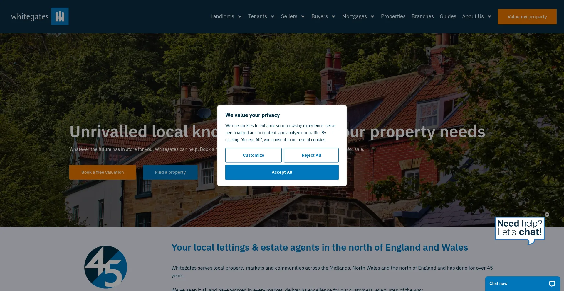 Whitegates.co.uk Screenshot