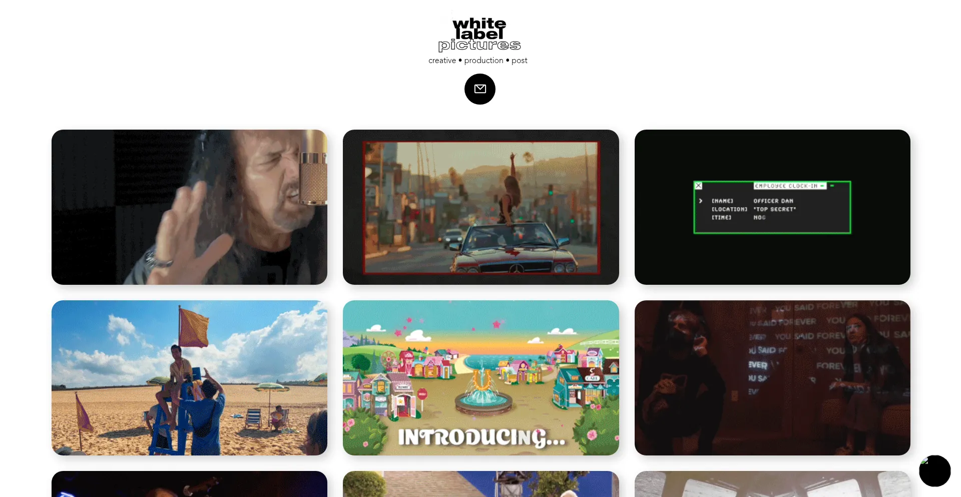 Website screenshot of Whitelabelpictures.com