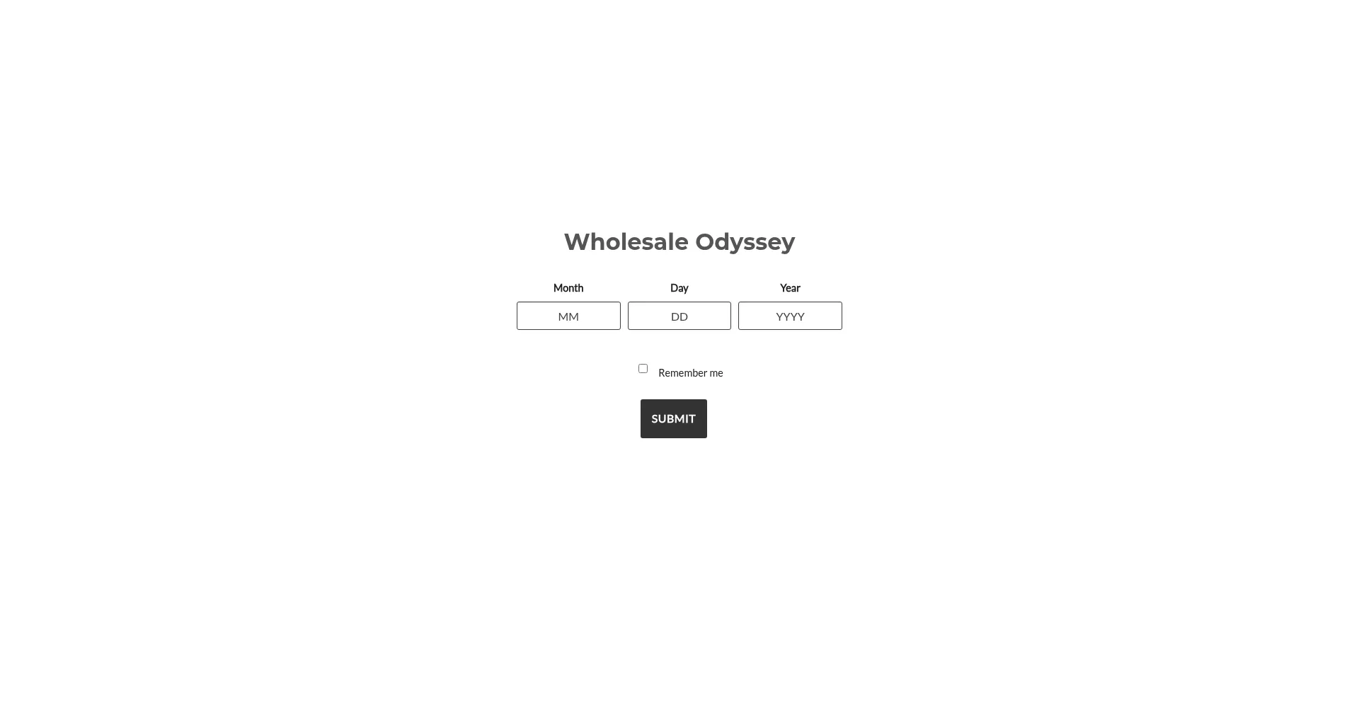 Website screenshot of Wholesaleodyssey.com