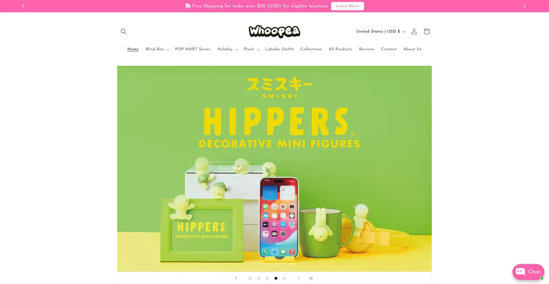 Website screenshot of Whoopea.shop