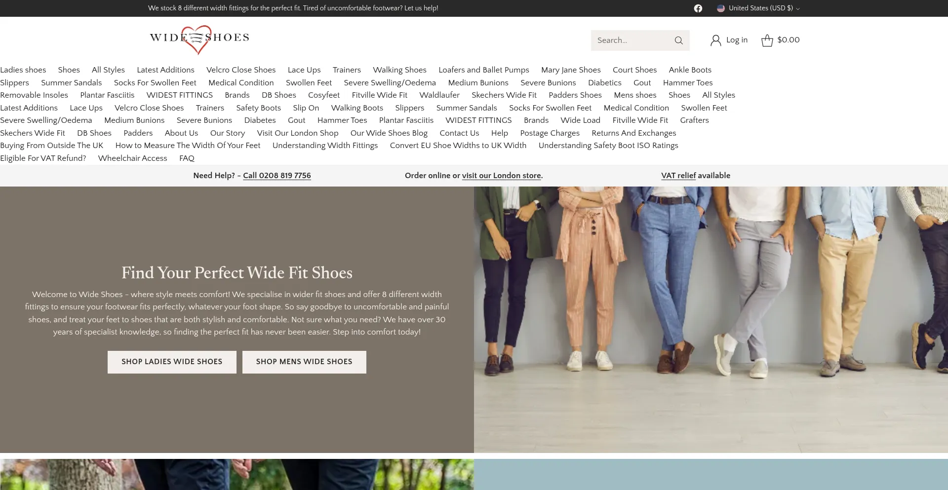 Wideshoes.co.uk Screenshot